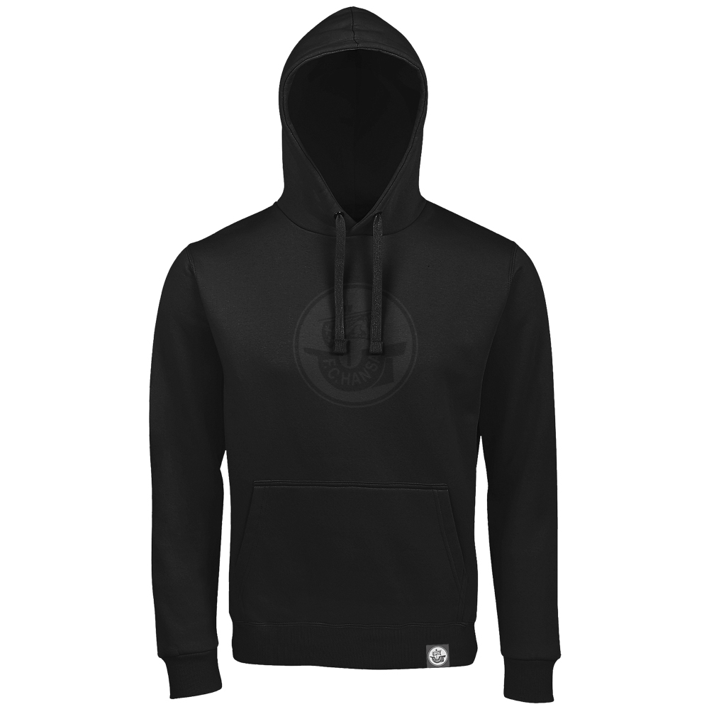 Kapuzen-Sweatshirt Logo schwarz