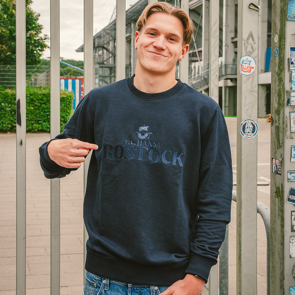 Prem. Pique-Sweater F.C. Hansa Rostock navy