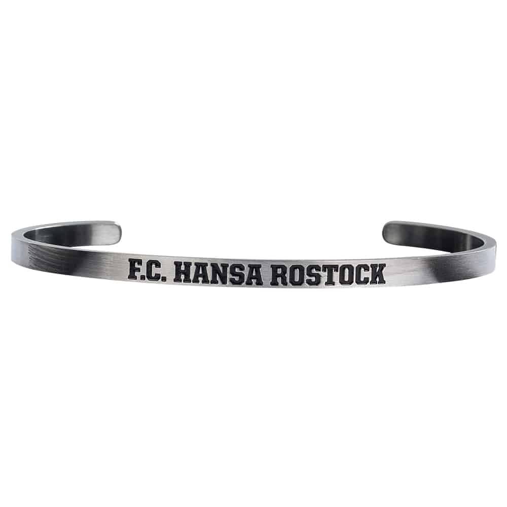 Armreifen F.C. Hansa Rostock silber-schwarz