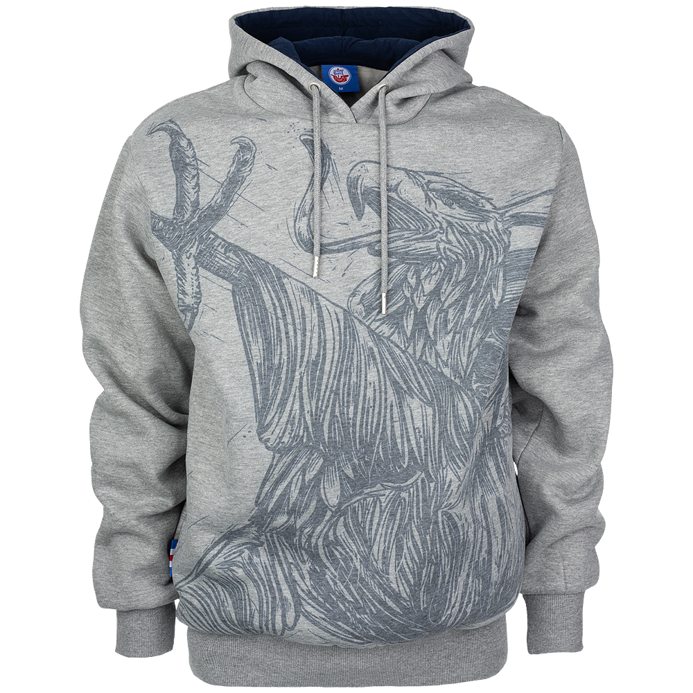 Premium-Hoodie Greif grau