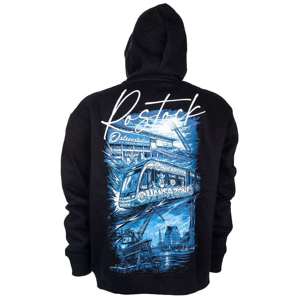 Premium-Hoodie Hansazone Rostock schwarz