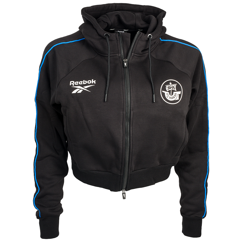 REEBOK Damen Sweatjacke schwarz
