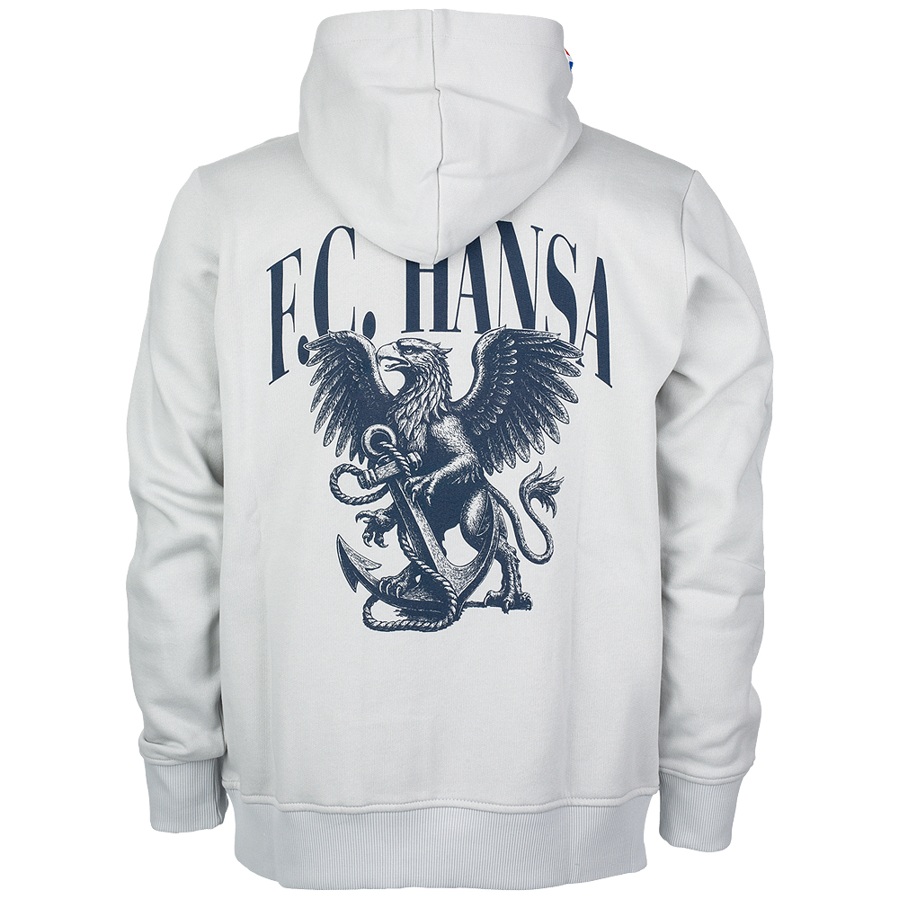Premium-Hoodie Anker Greif hellgrau
