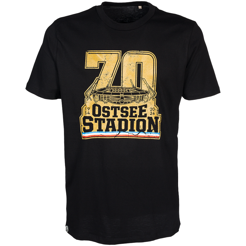 T-Shirt 70 Jahre Ostseestadion schwarz 