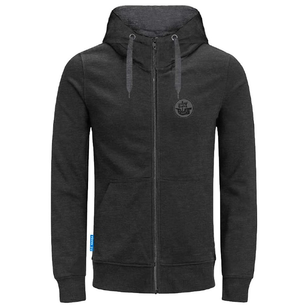 Kapuzenjacke grau melange