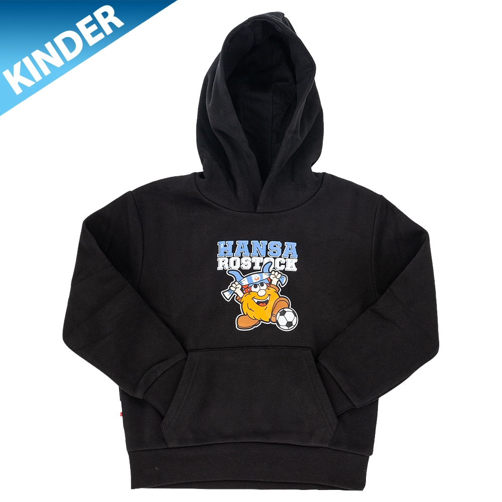 Premium-Kinder-Hoodie Wikinger Schal schwarz