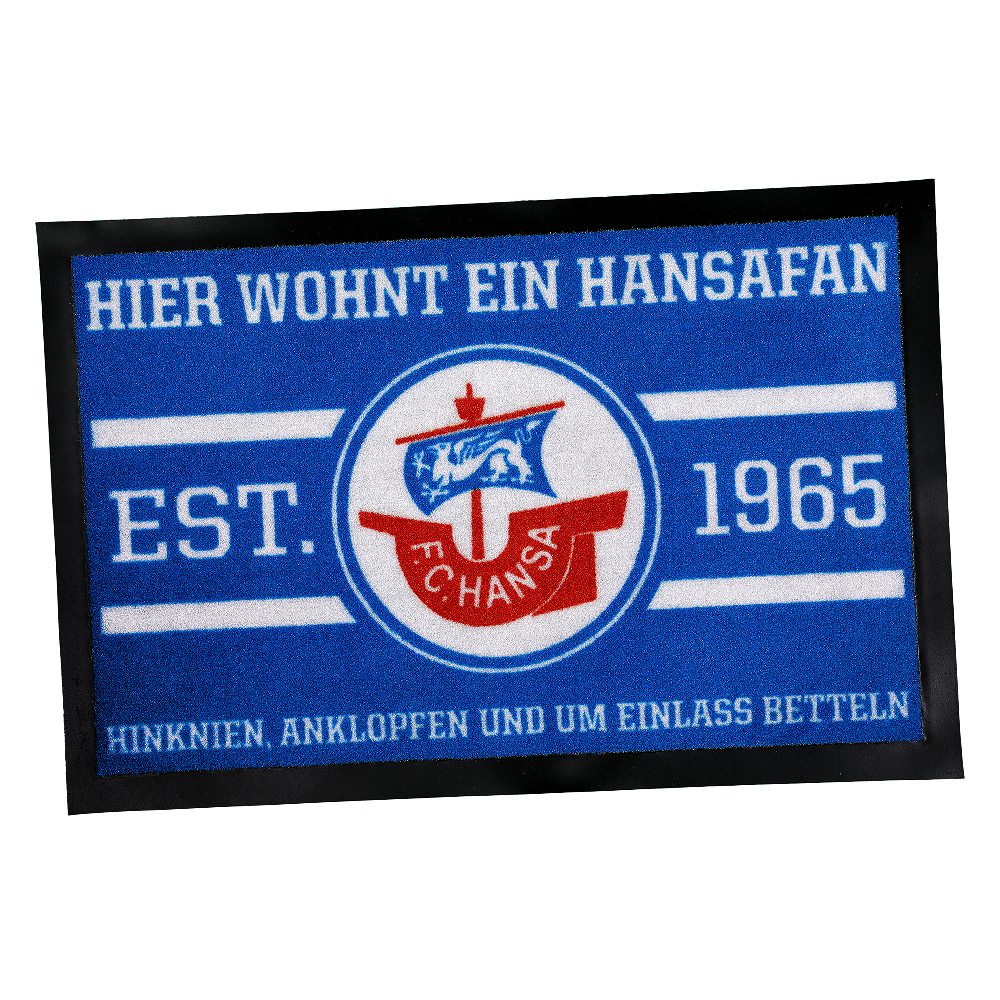 Fußmatte FC Hansa blau