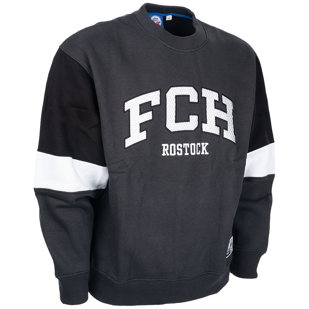 Prem. Sweater Sportstyle FCH Rostock charcoal (Relaxed Fit)