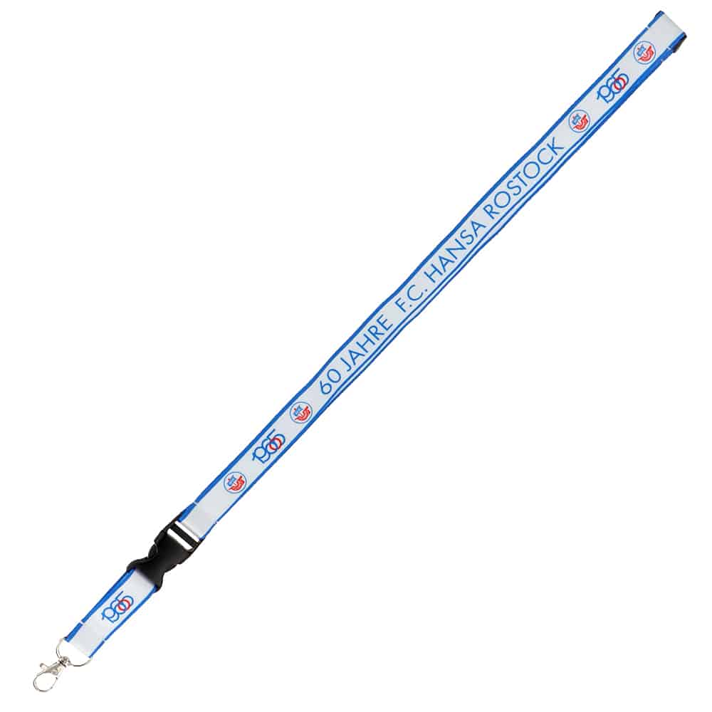 Lanyard 60 Jahre F.C. Hansa weiß