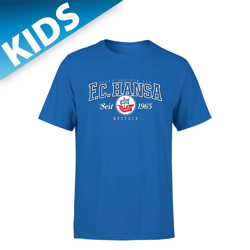 Kinder T-Shirt Fan blau