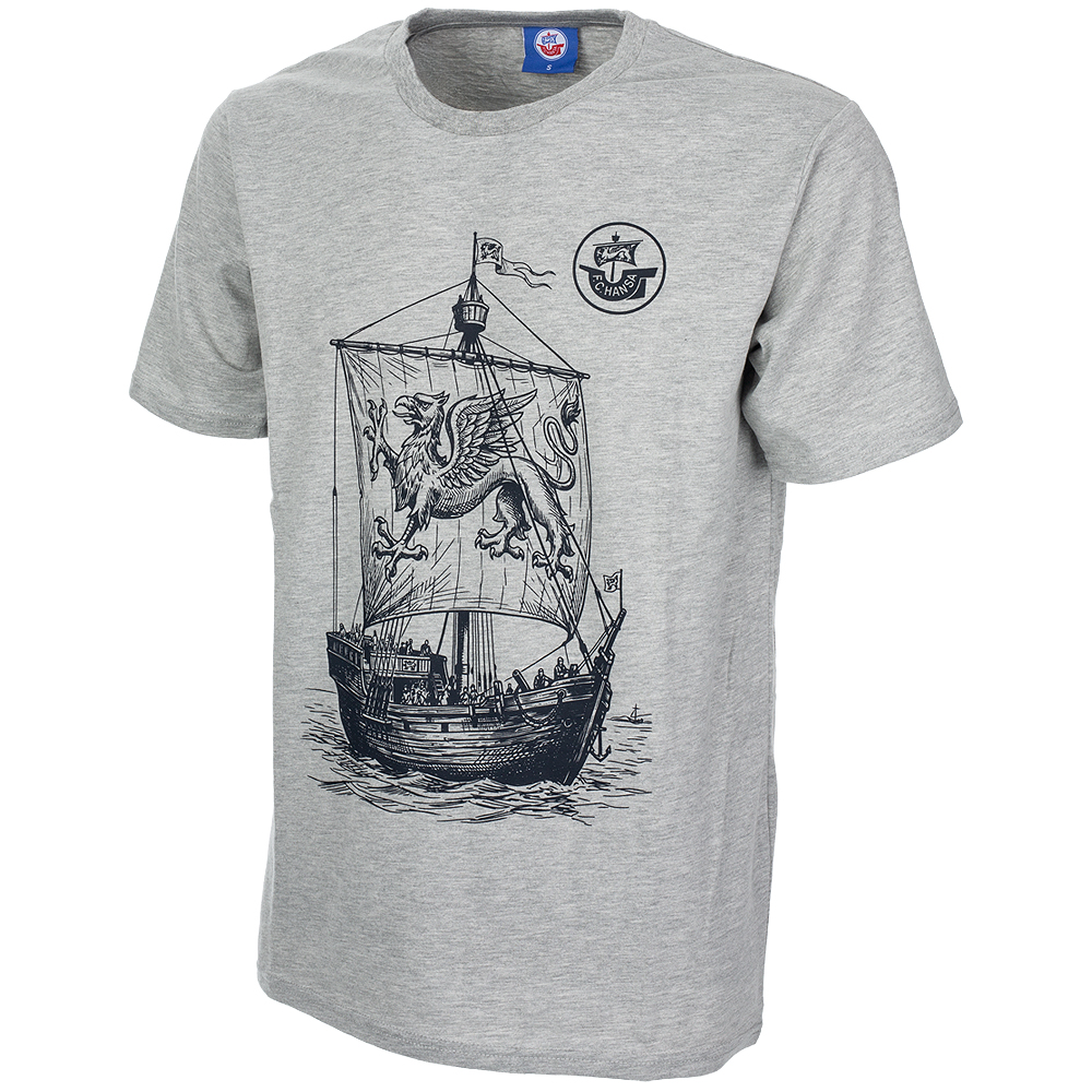 Premium-Shirt Unsere Kogge grau