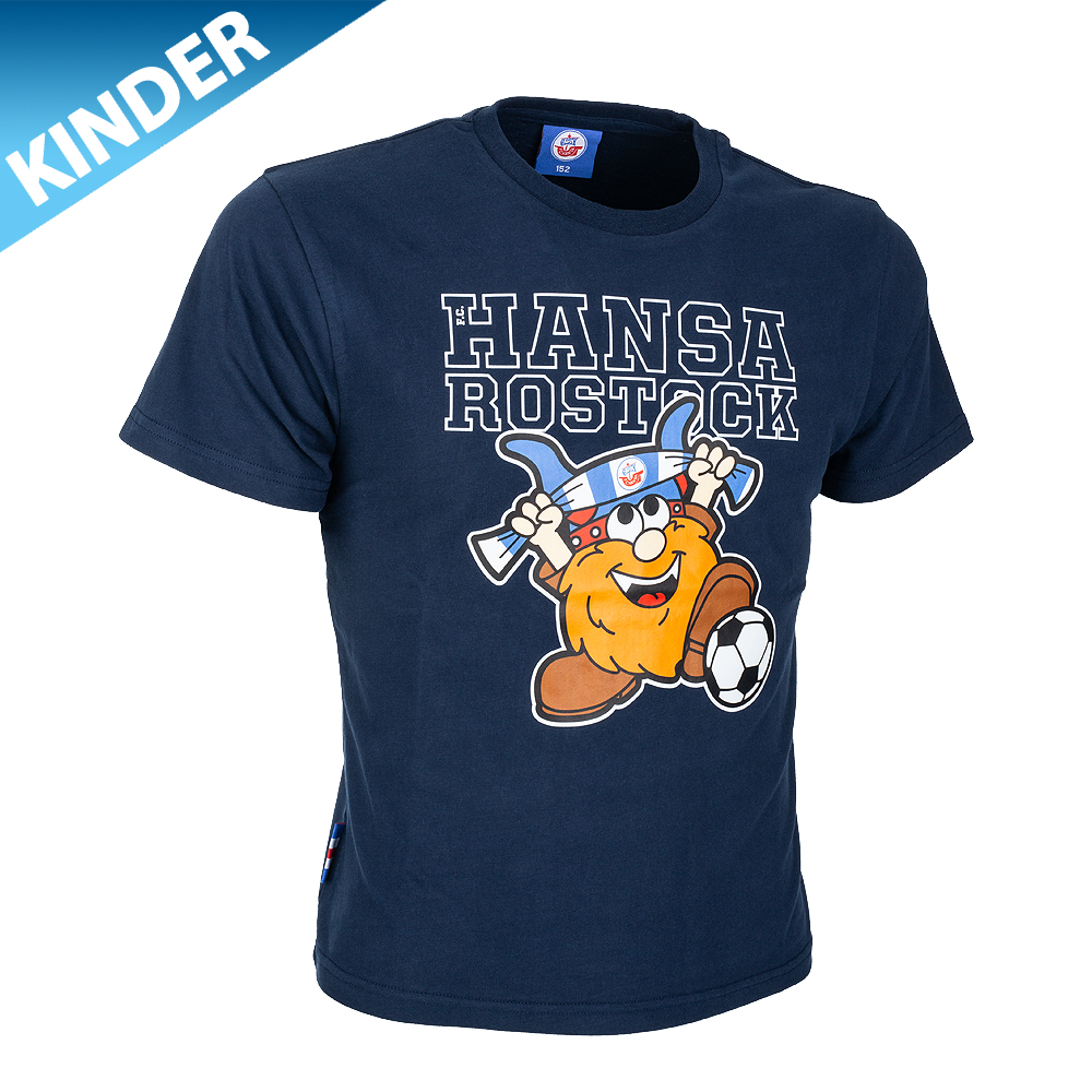 Premium-Kinder-Shirt Wikinger Schal navy