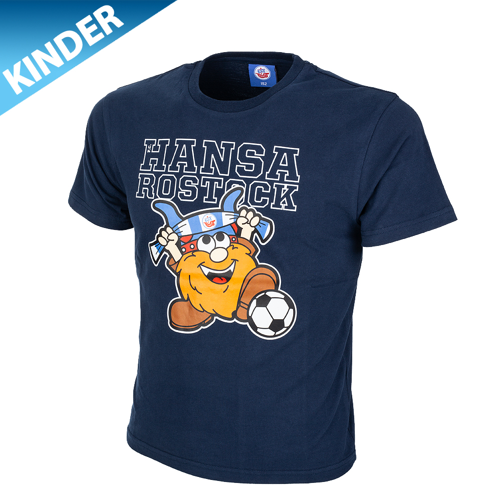 Premium-Kinder-Shirt Wikinger Schal navy