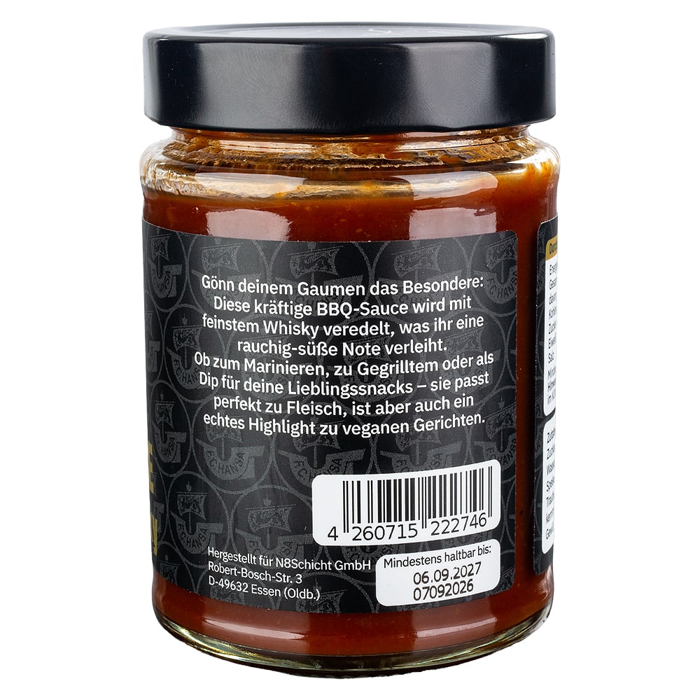 Rock'n'Rubs Hansa BBQ Sauce Smoky Whisky 