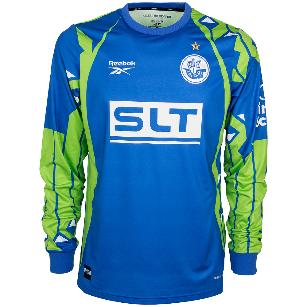REEBOK Retro-Torwart-Trikot Herren blau-grün