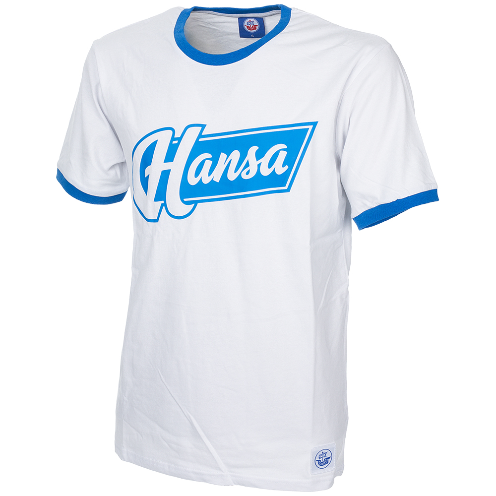Premium-Ringer-Shirt Hansa historisch weiß