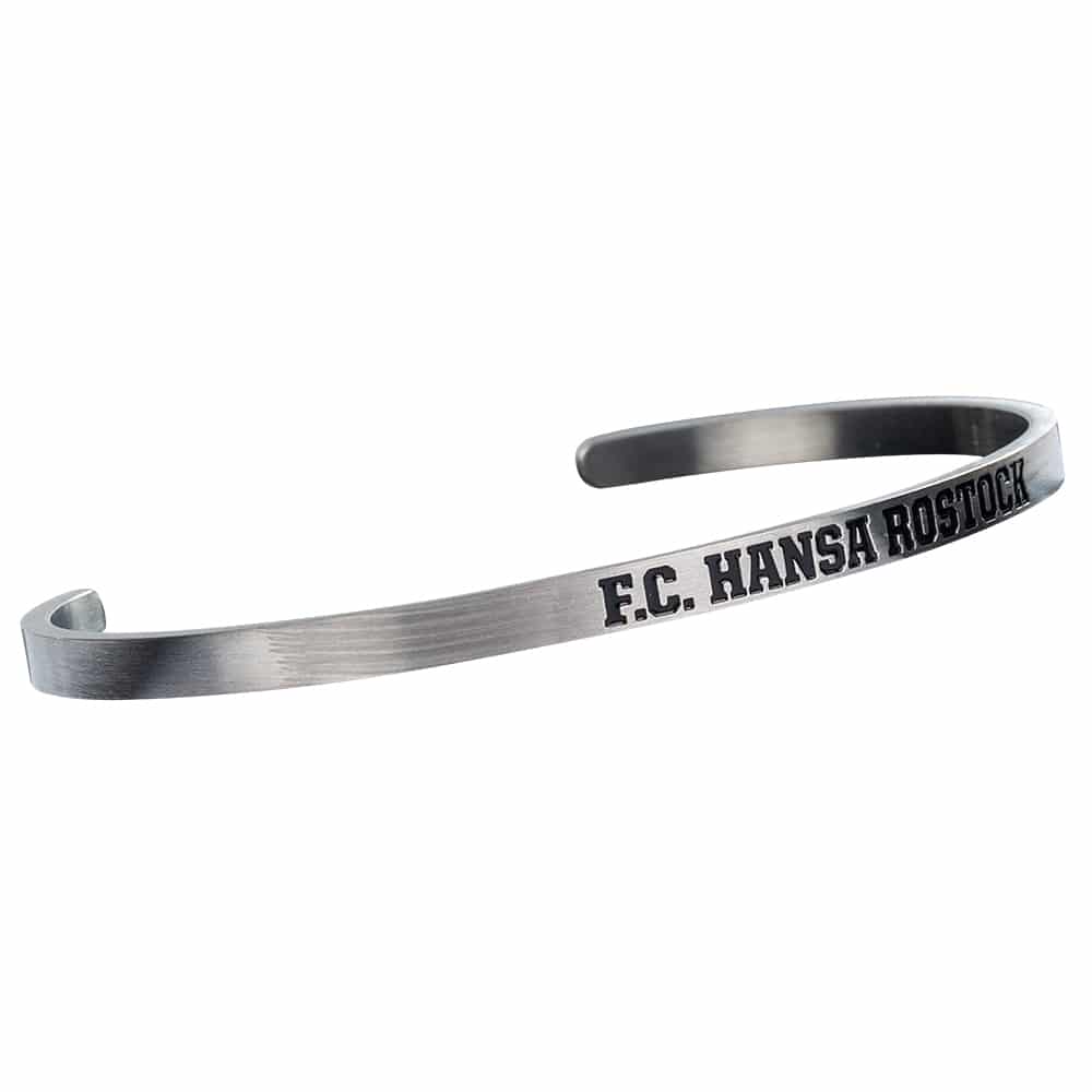 Armreifen F.C. Hansa Rostock silber-schwarz