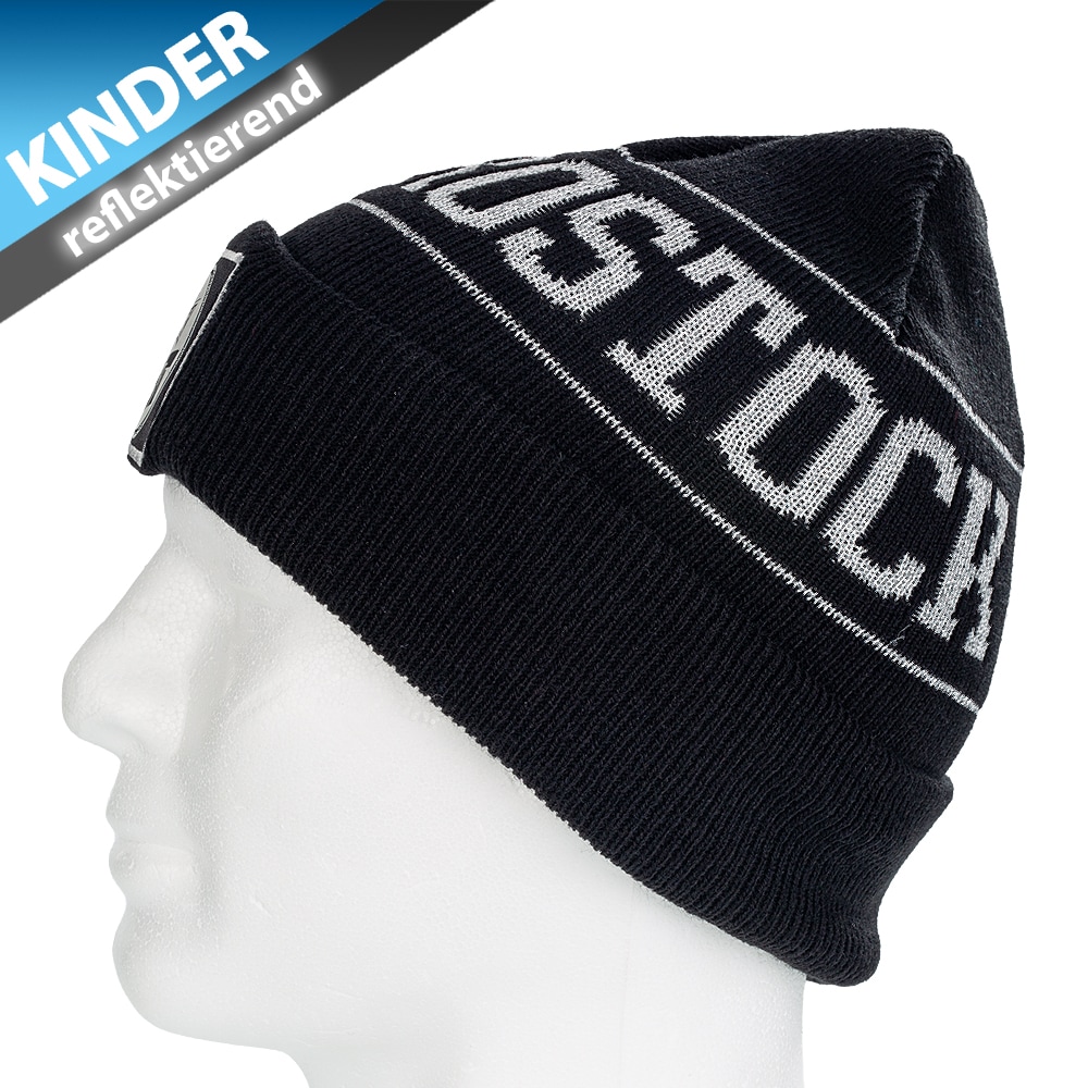 Beanie Reflex schwarz Kind