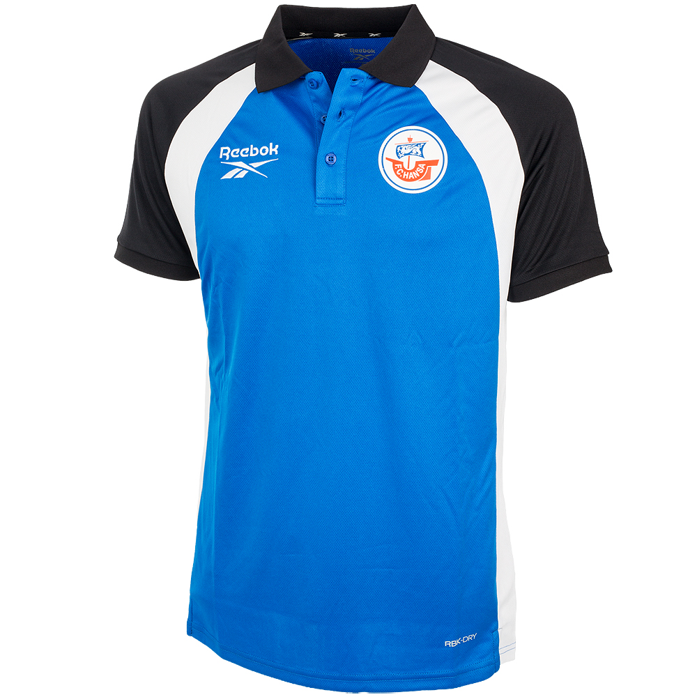 REEBOK Trainings-Polo 26/27 blau-schwarz