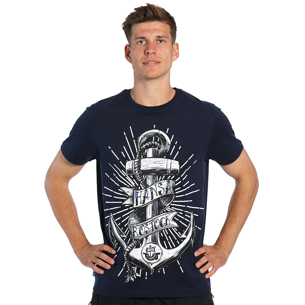 Premium-Shirt Anker navy