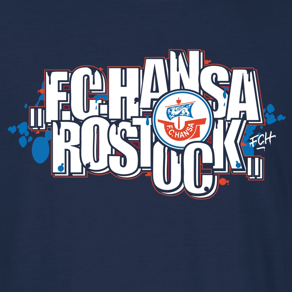 T-Shirt Graffiti-Style navy
