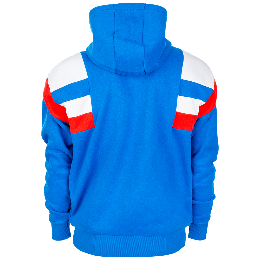Retro-Hoodie blau-weiß-rot