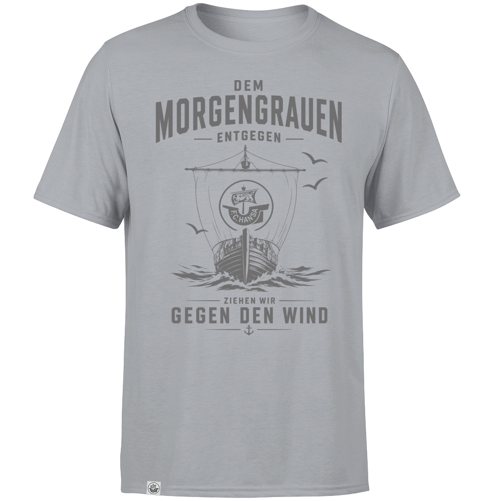 T-Shirt Gegen den Wind grau