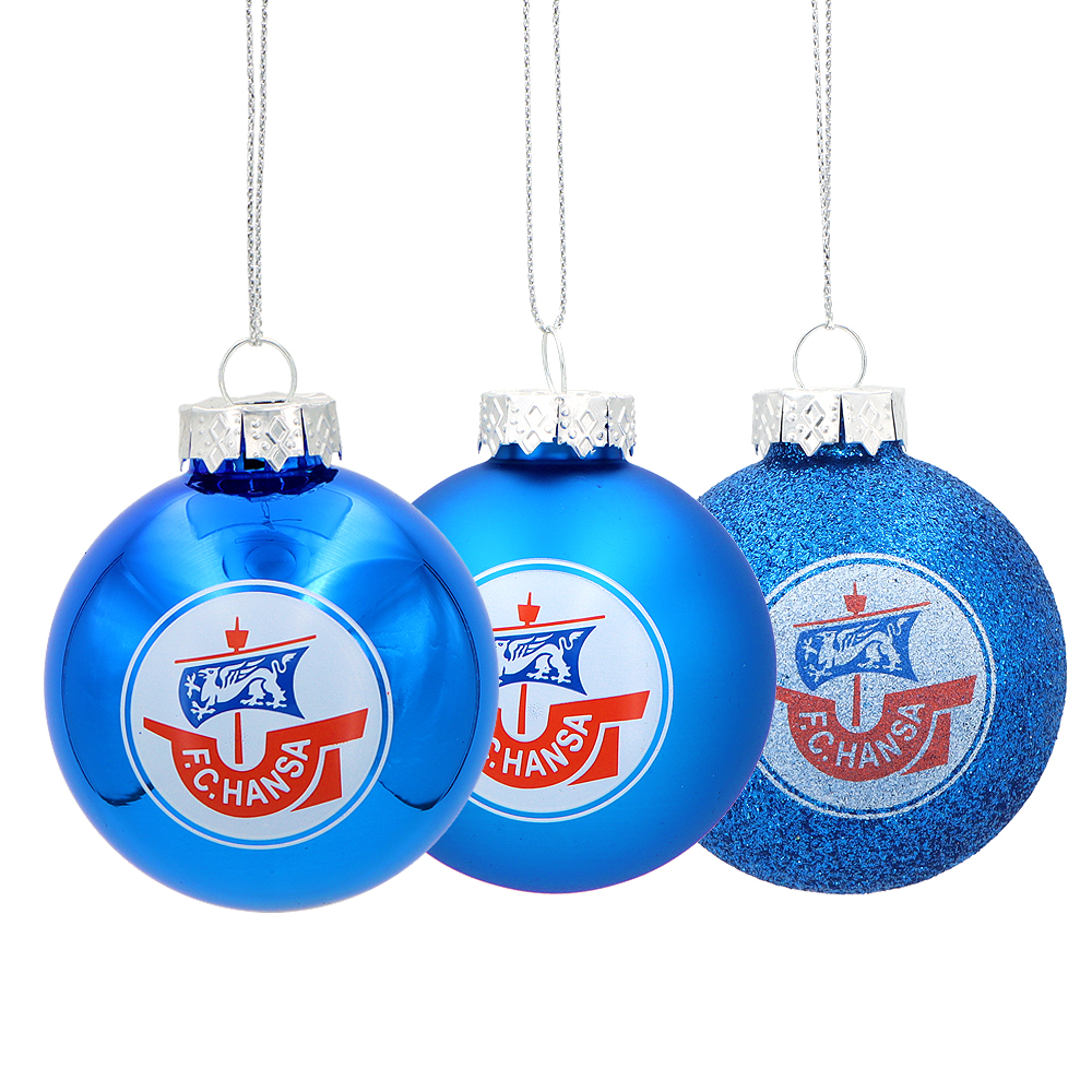Weihnachtskugeln 6er-Set blau