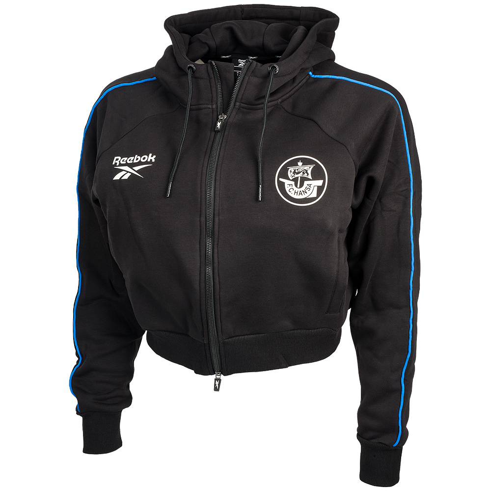 REEBOK Damen Sweatjacke schwarz