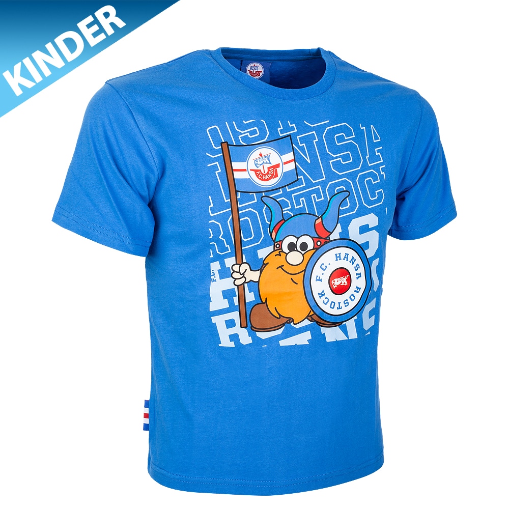 Premium-Kinder-Shirt Wikinger Fahne royal