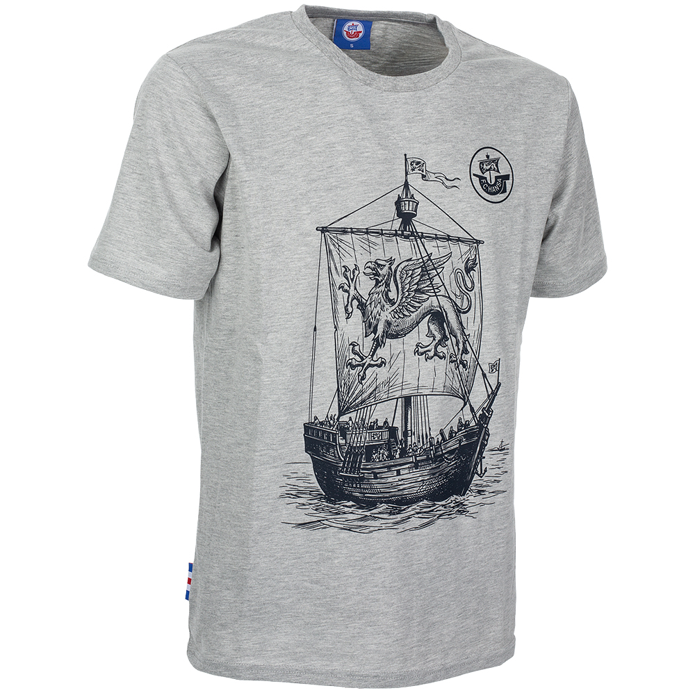 Premium-Shirt Unsere Kogge grau