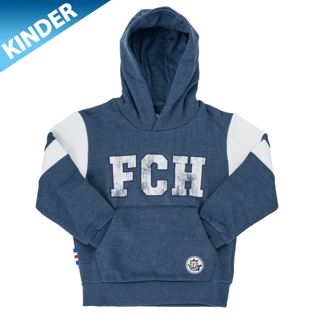 Premium-Kinder-Hoodie FCH blau