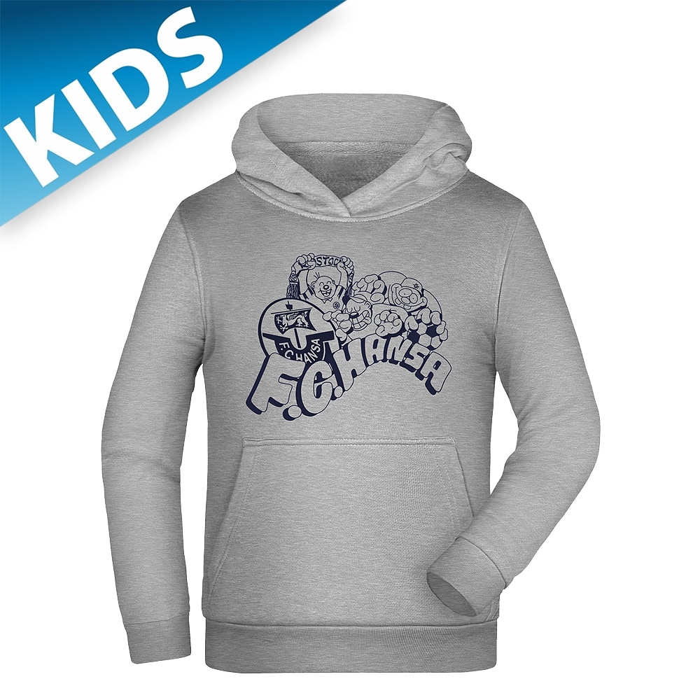 Kinder-Hoodie Hansabande 3.0 grau