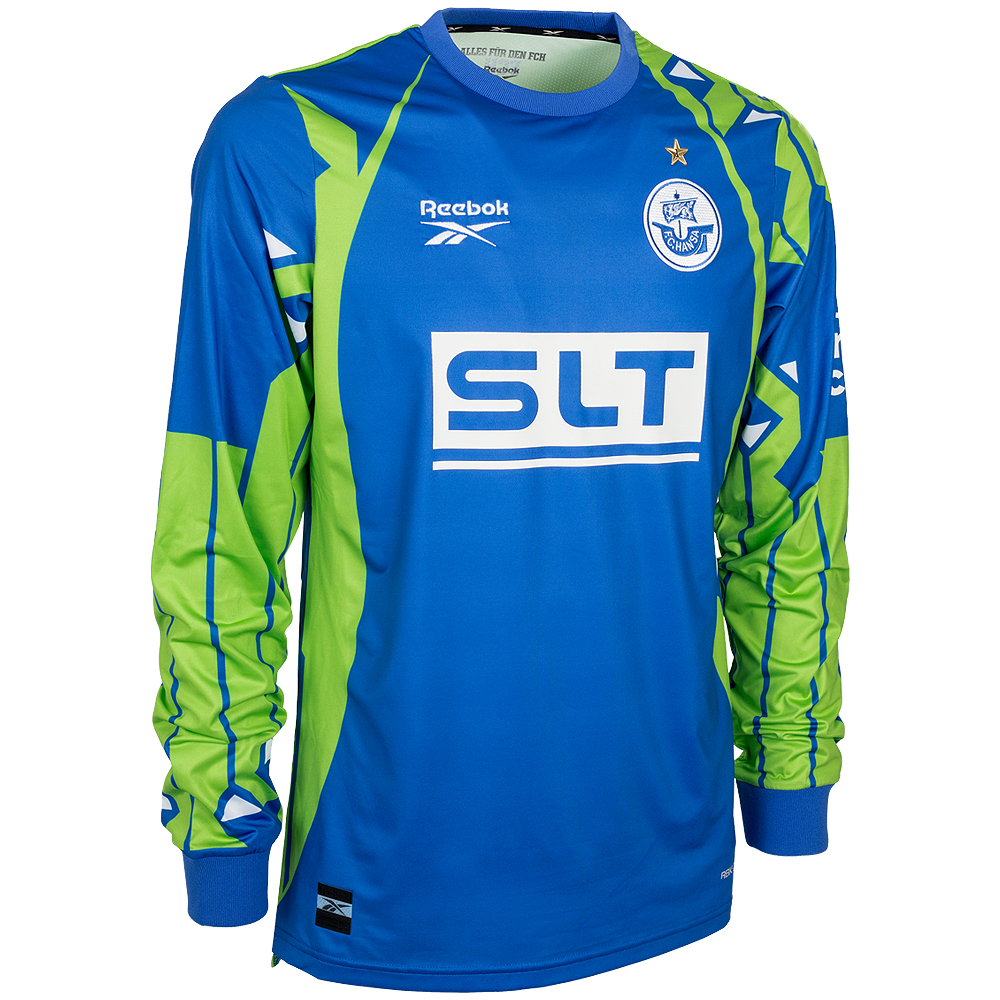 REEBOK Retro-Torwart-Trikot Herren blau-grün