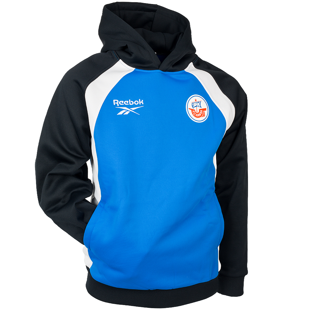 REEBOK Trainings-Hoody 26/27 blau-schwarz