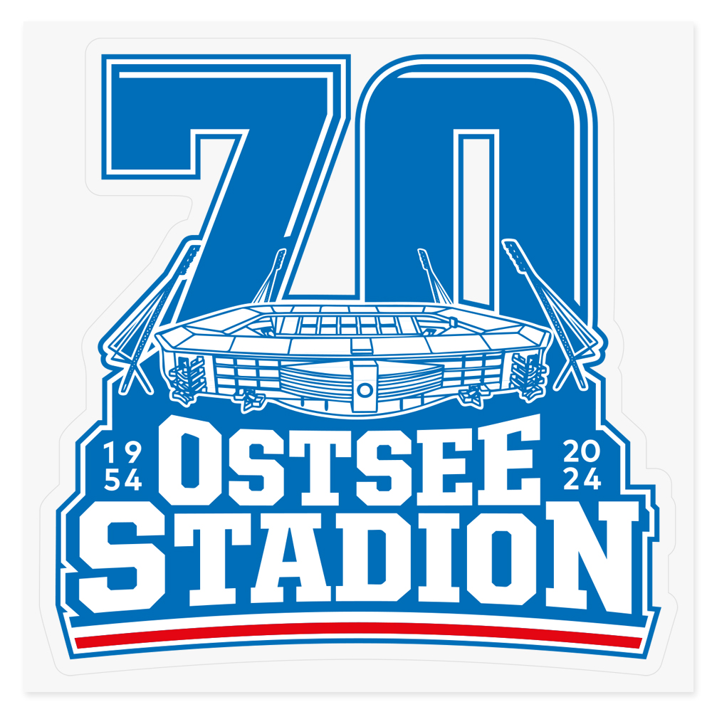 Aufkleber 70 Jahre Ostseestadion matt