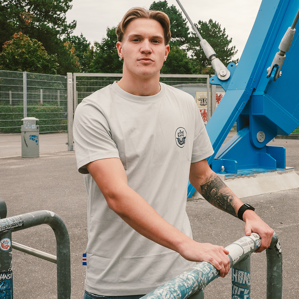 Premium-Shirt Anker-Greif hellgrau