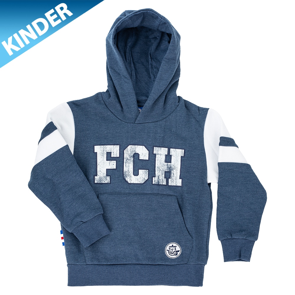 Premium-Kinder-Hoodie FCH blau