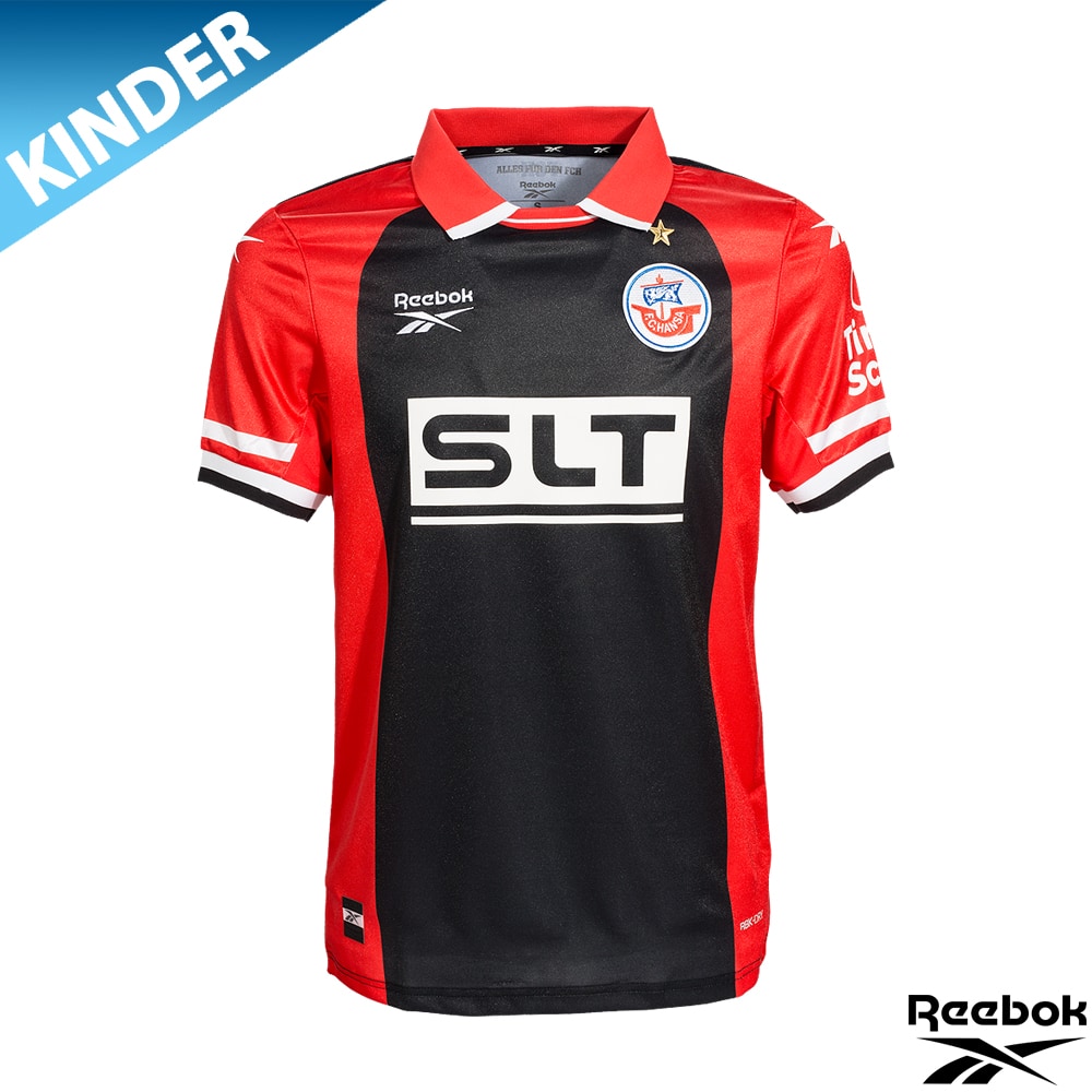 REEBOK Ausweich-Trikot 26/27 KInd rot-schwarz