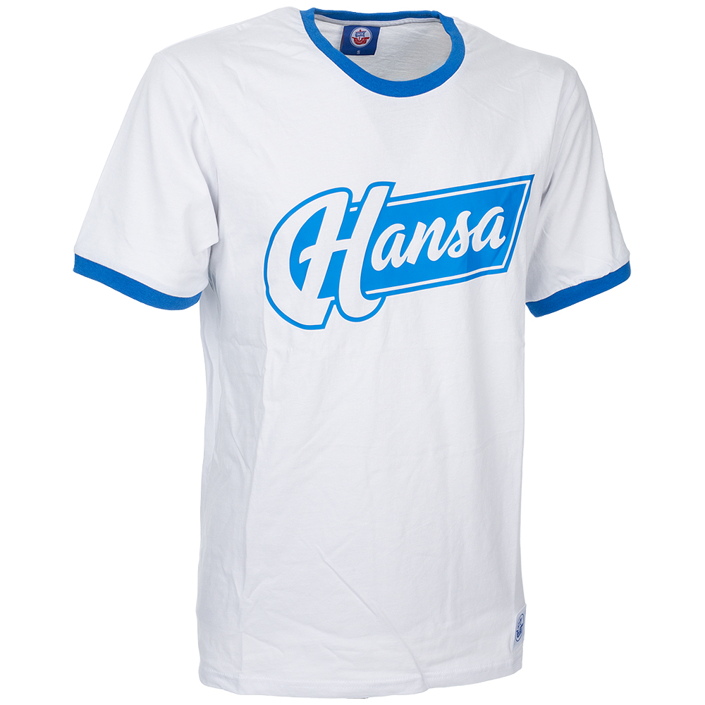 Premium-Ringer-Shirt Hansa historisch weiß