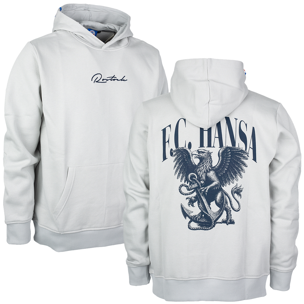 Premium-Hoodie Anker Greif hellgrau