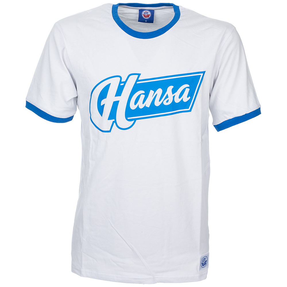 Premium-Ringer-Shirt Hansa historisch weiß