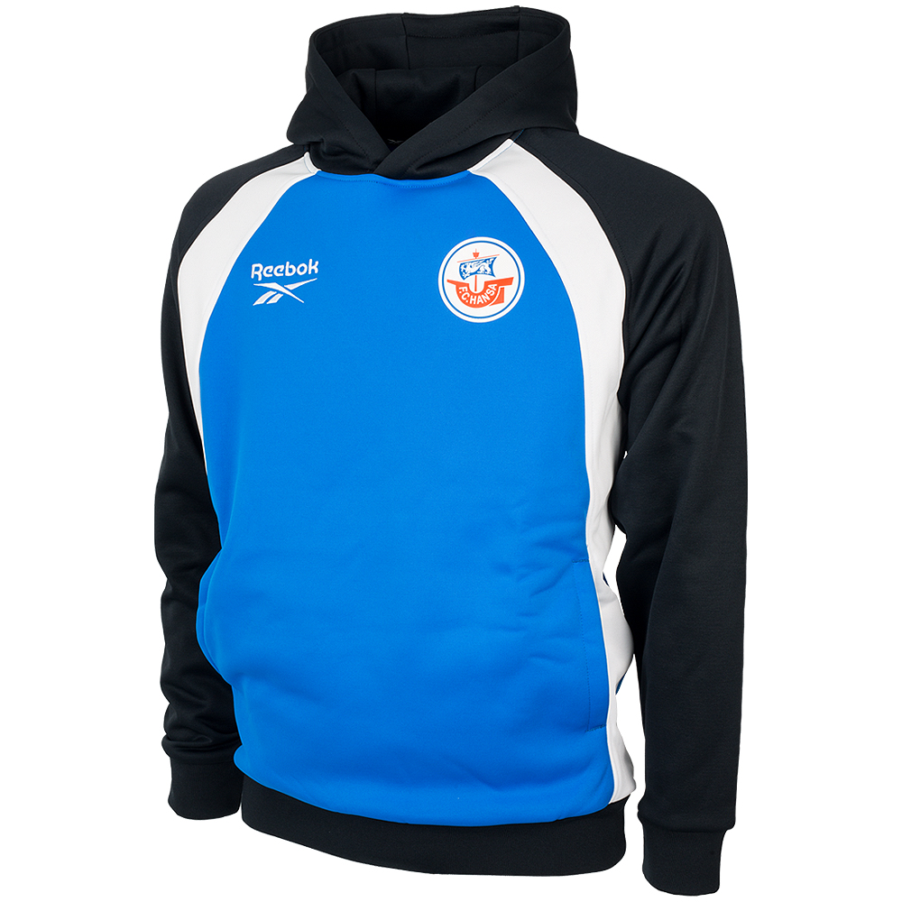 REEBOK Trainings-Hoody 26/27 blau-schwarz