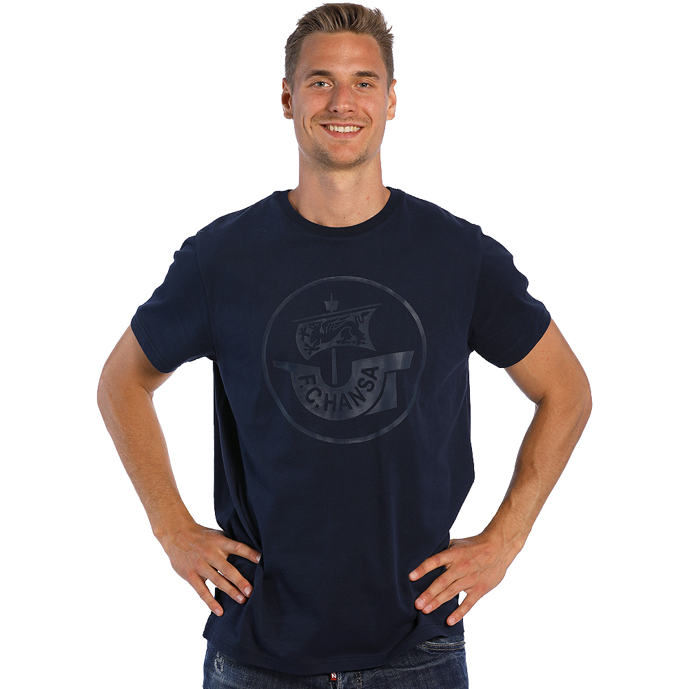 Premium-Shirt Logo navy