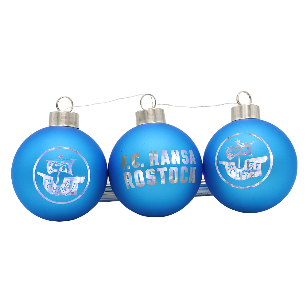 LED-Weihnachts-Glaskugeln (3er Set)