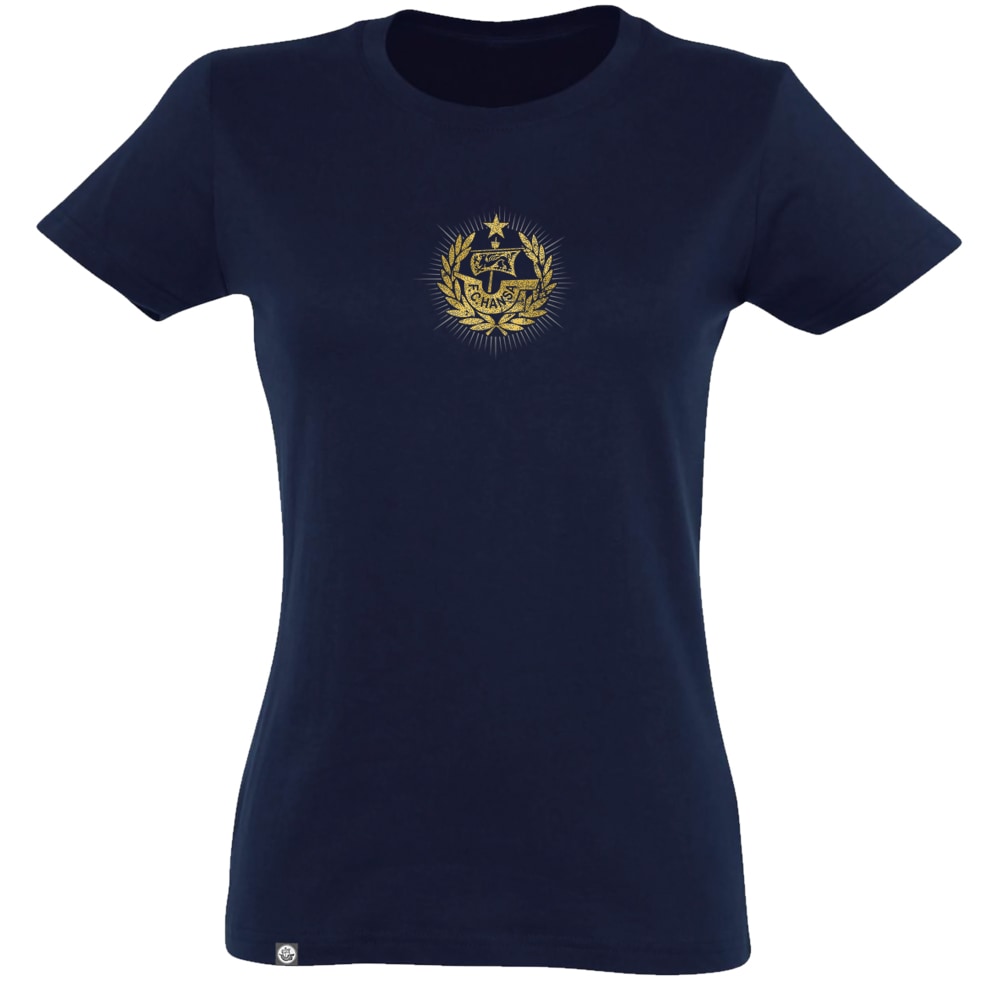 Damen-Shirt Kogge & Ährenkranz navy
