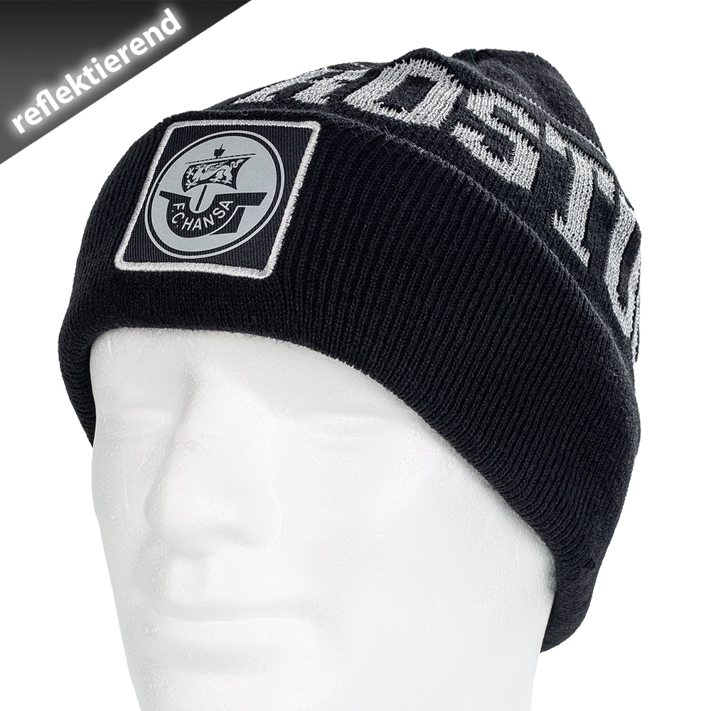Beanie Reflex schwarz Erwachsene