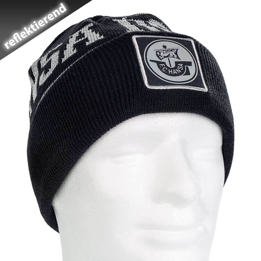 Beanie Reflex schwarz Erwachsene