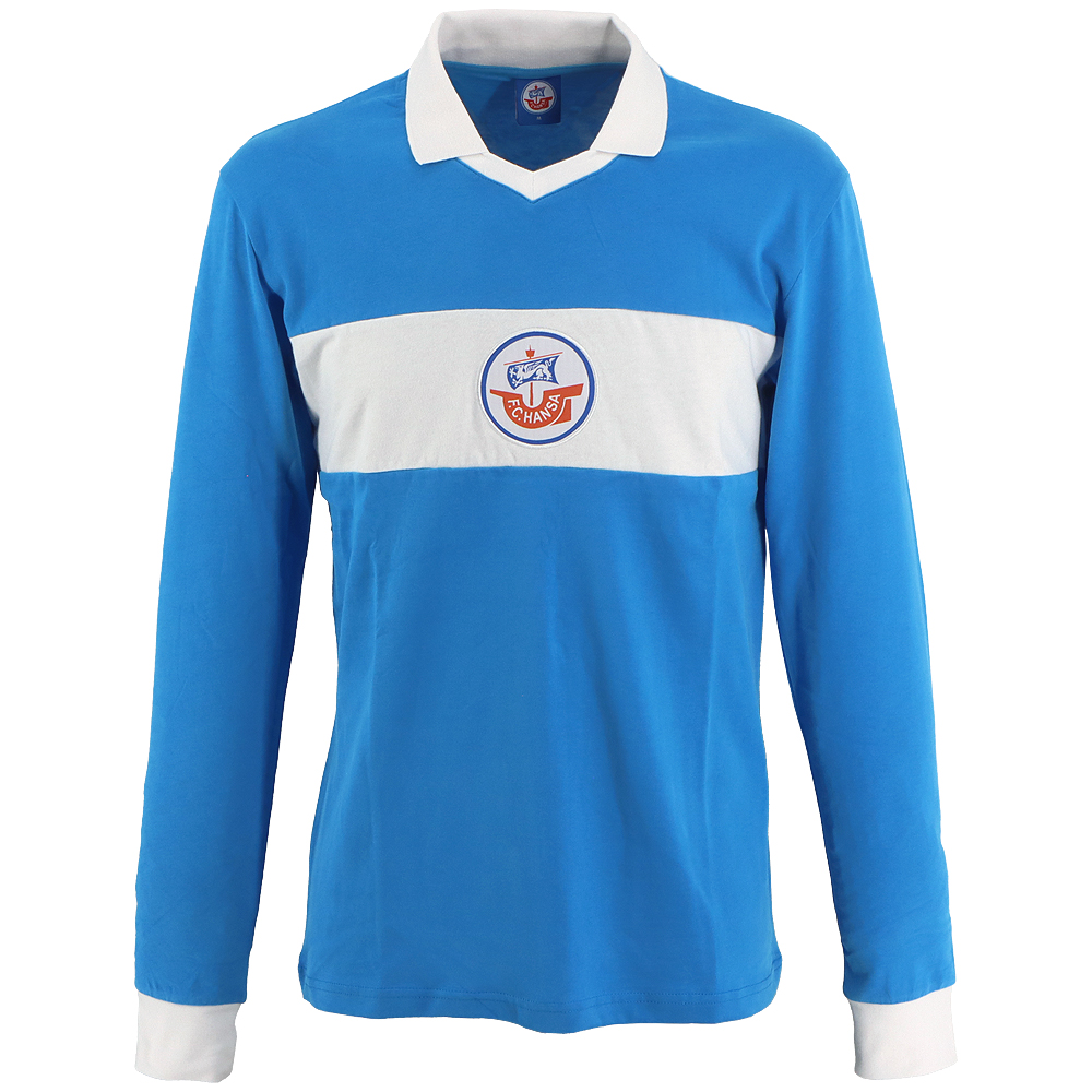 Hansa Retro-Shirt Blau Langarm