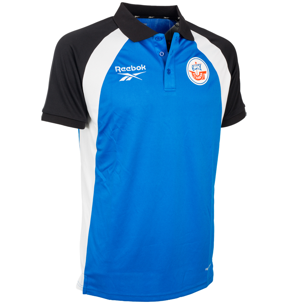 REEBOK Trainings-Polo 26/27 blau-schwarz